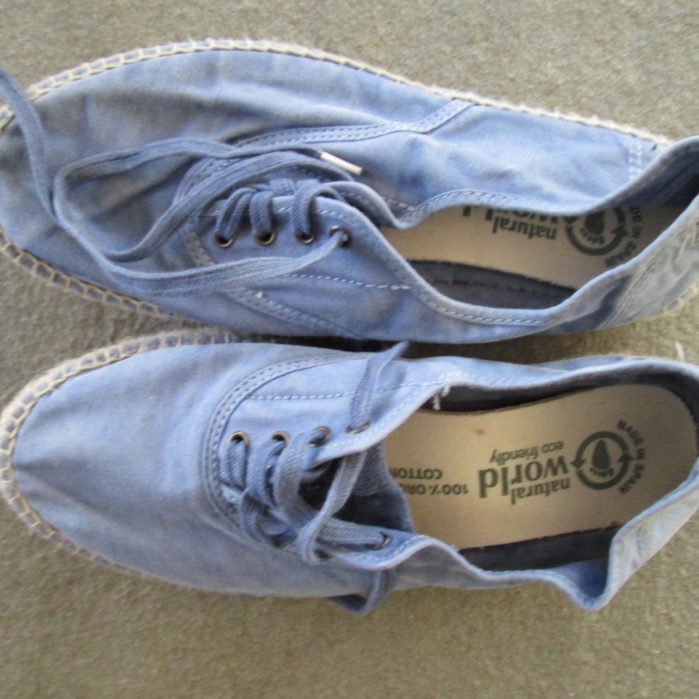 Cotton and Hemp Platform Sneakers